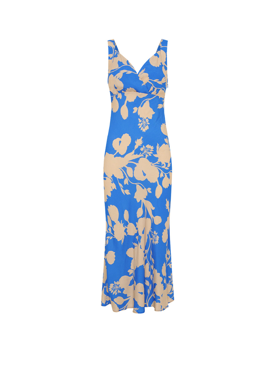 Aurora Midi Dress KIVARI | Blue floral midi dress