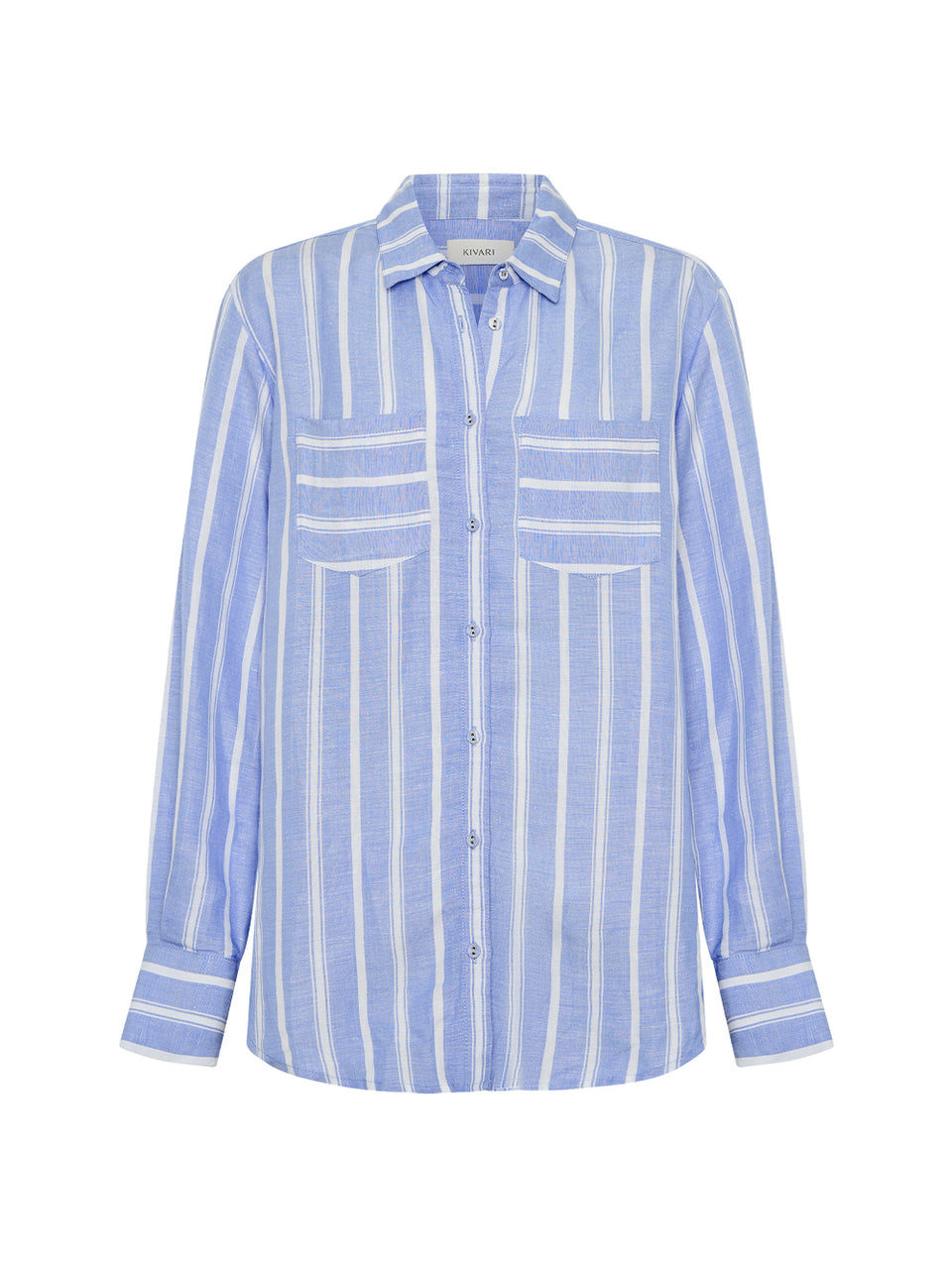 Capri Shirt KIVARI | Blue and white stripe shirt