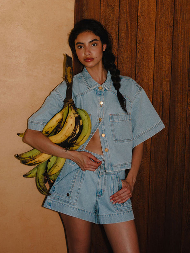 Celene Short Stonewash Campaign