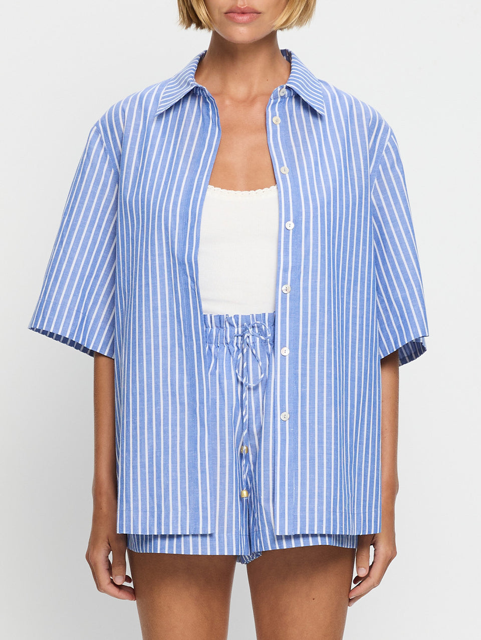 Elara Shirt - Blue Stripe