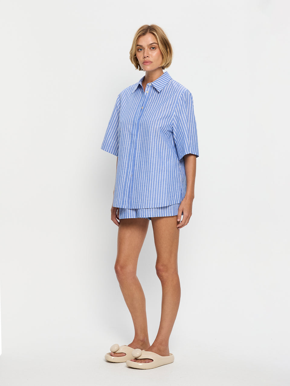 Elara Shirt - Blue Stripe