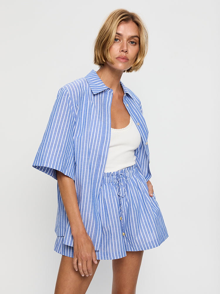 Elara Shirt - Blue Stripe