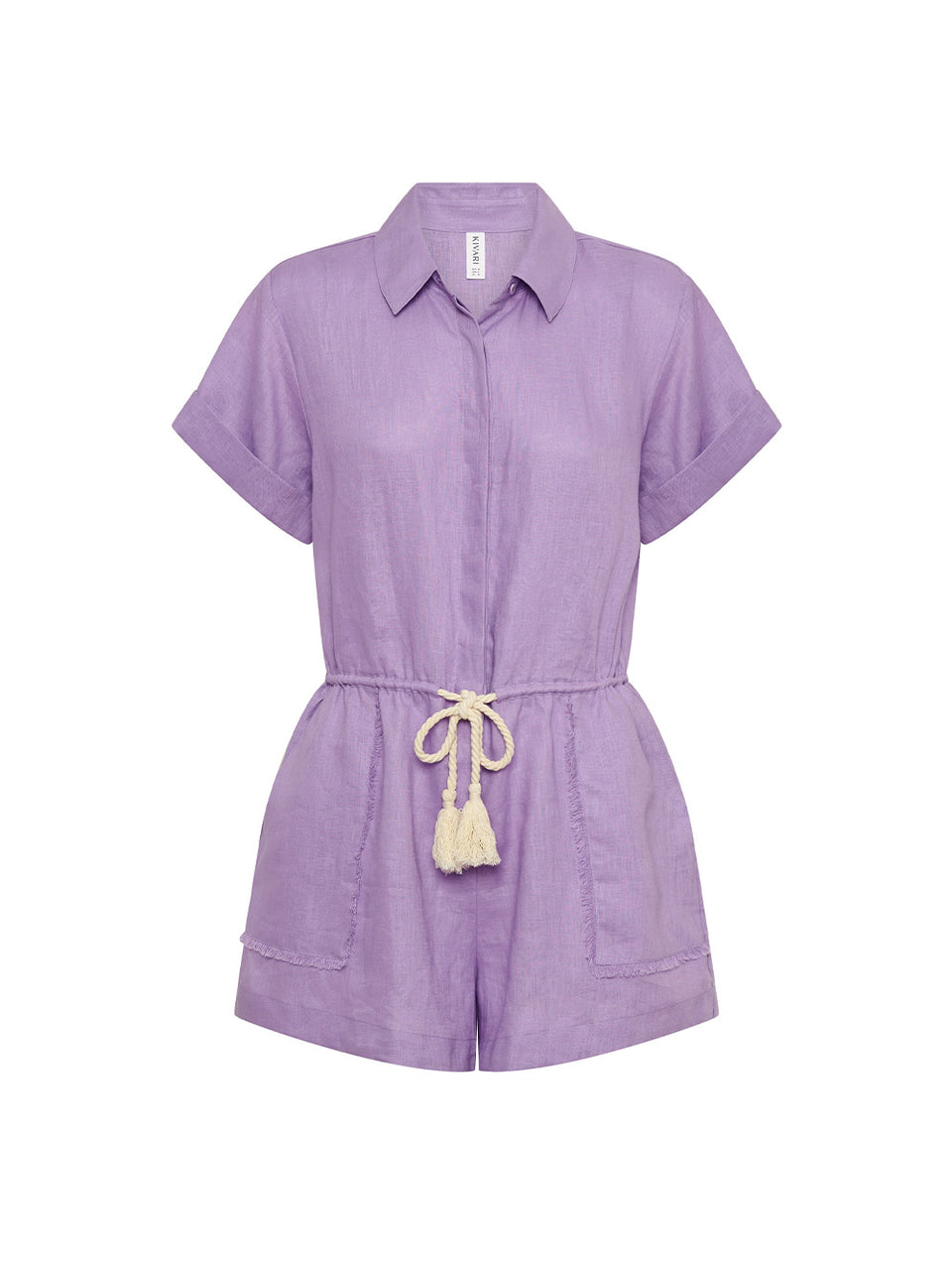 Tully Playsuit KIVARI | Lilac purple playsuit