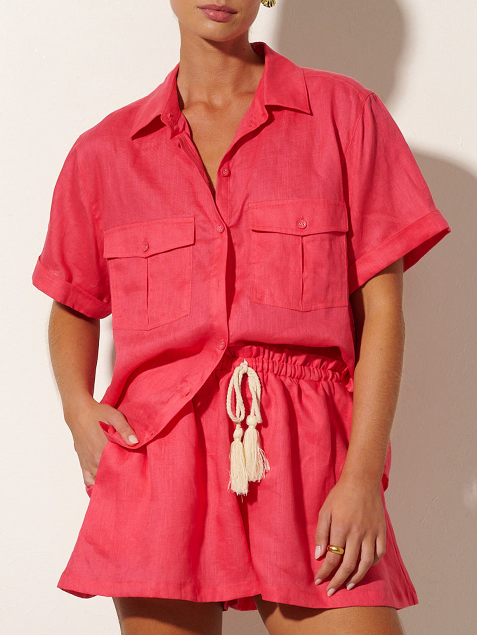 KIVARI Jacana Short | Model wears Pink Shorts