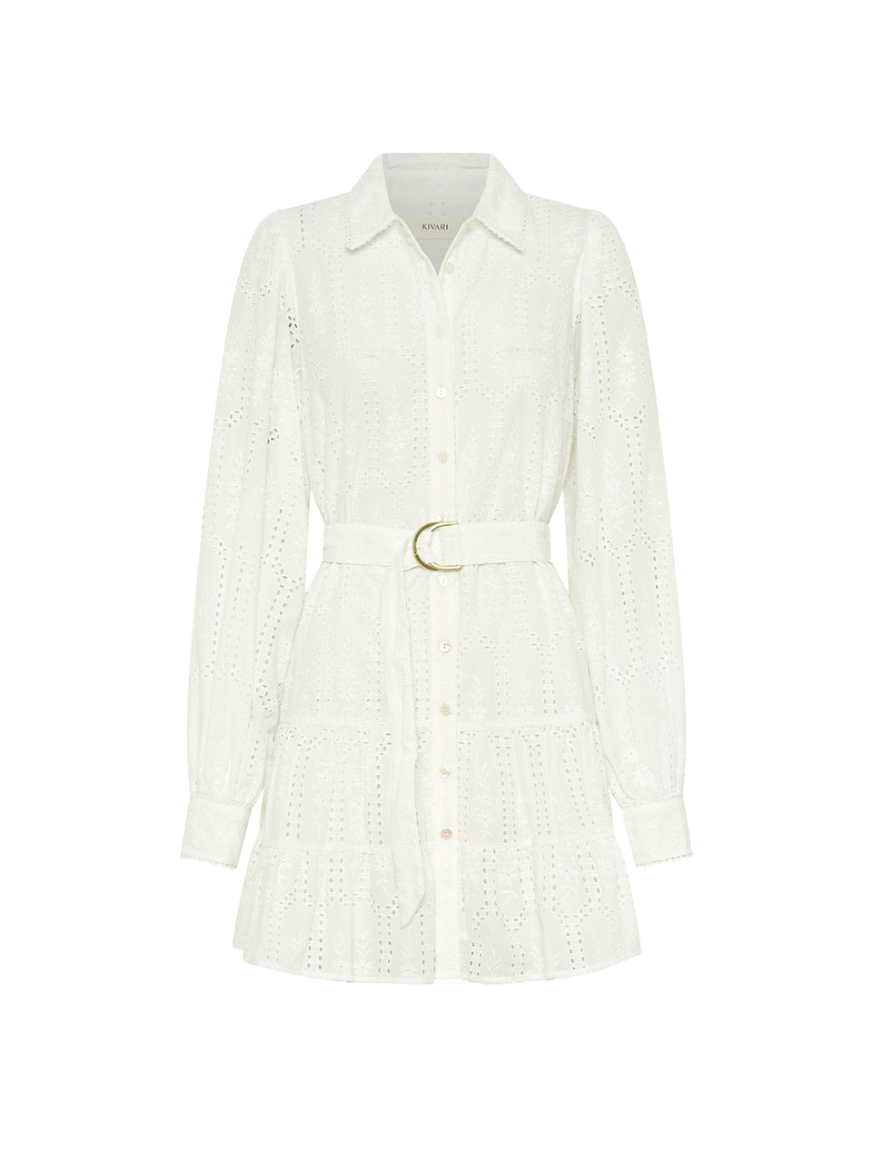 Haven Mini Dress KIVARI | White mini shirt dress
