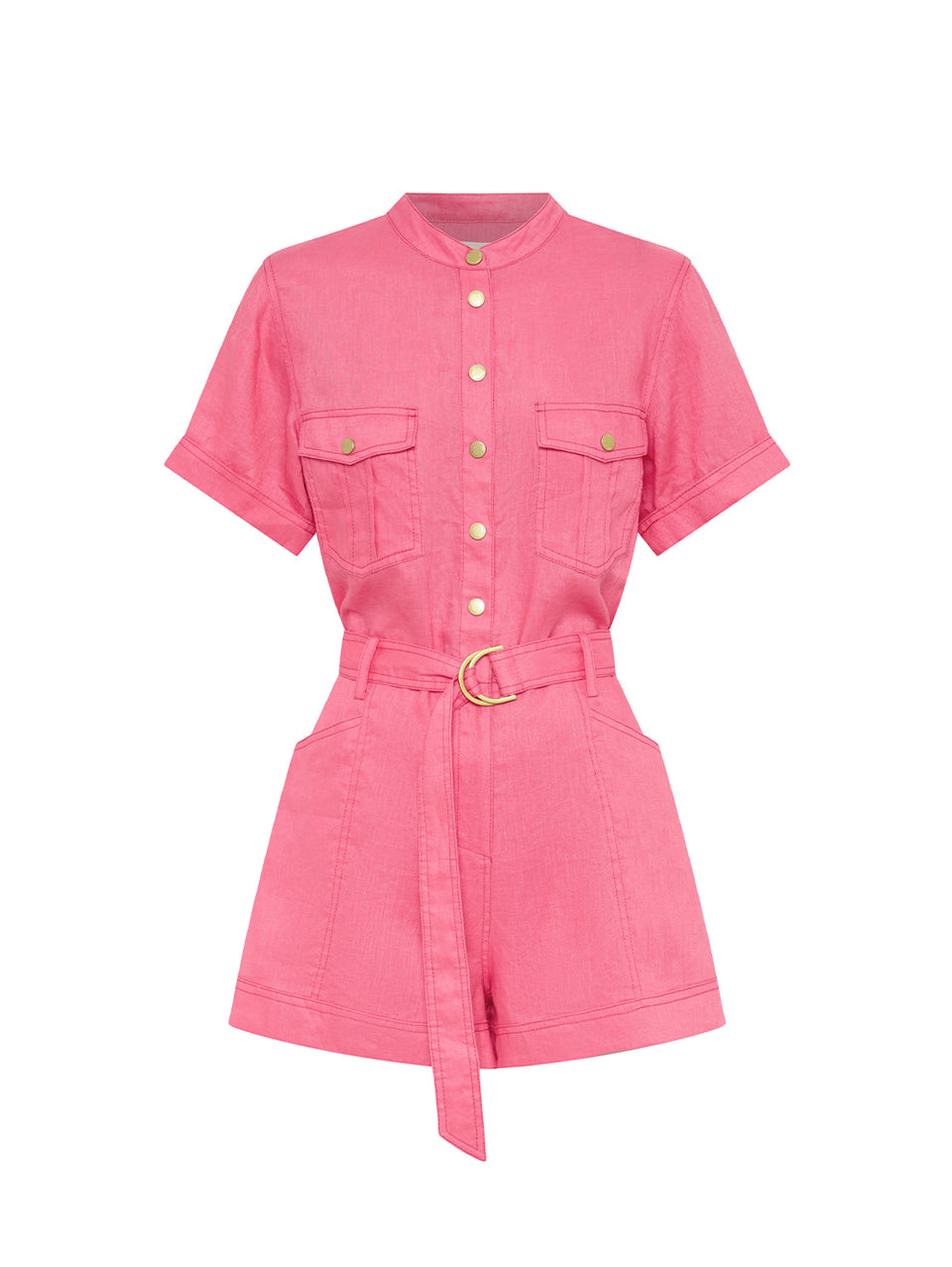 Jenna Playsuit KIVARI | Pink playsuit 