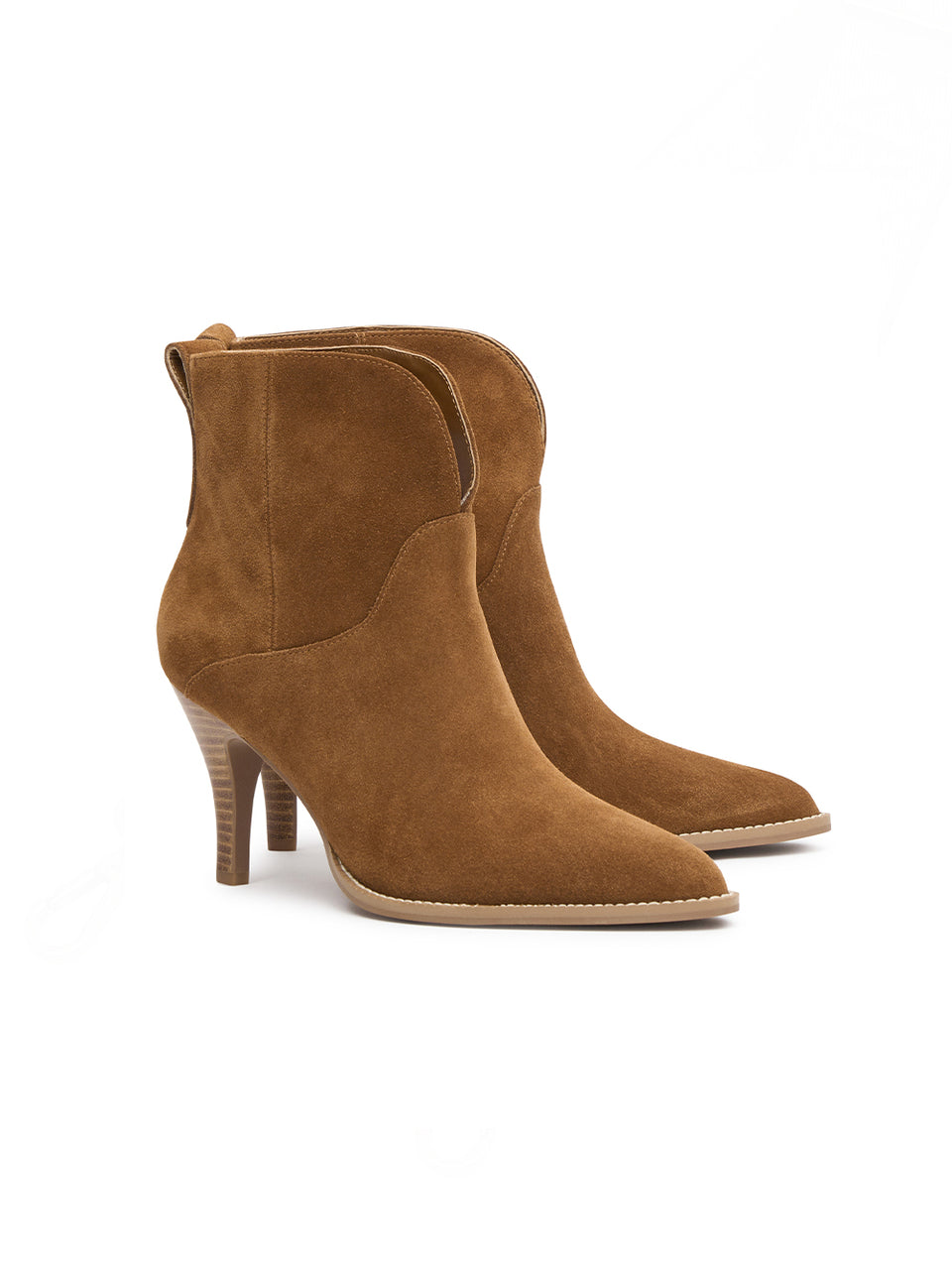 Kate Boot Tan KIVARI | Tan suede leather short boot