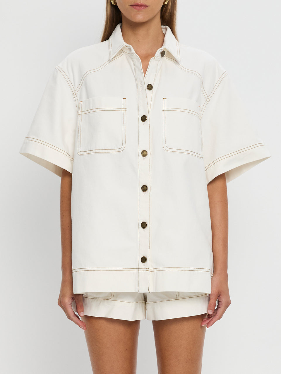 Paloma Denim Shirt - White