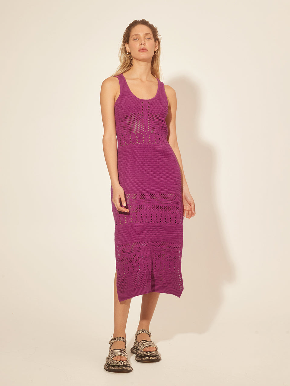 Riza Crochet Midi Dress