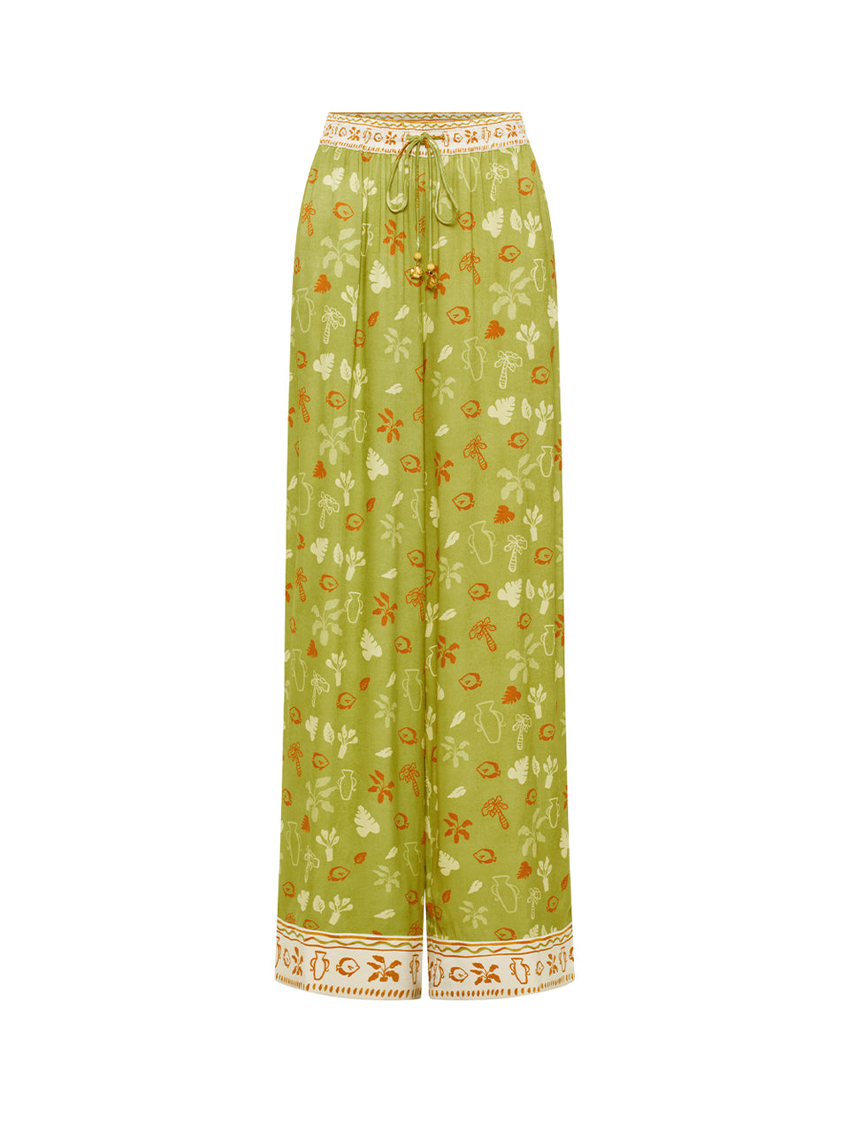 Salome Pant KIVARI | Green and Ivory Pant