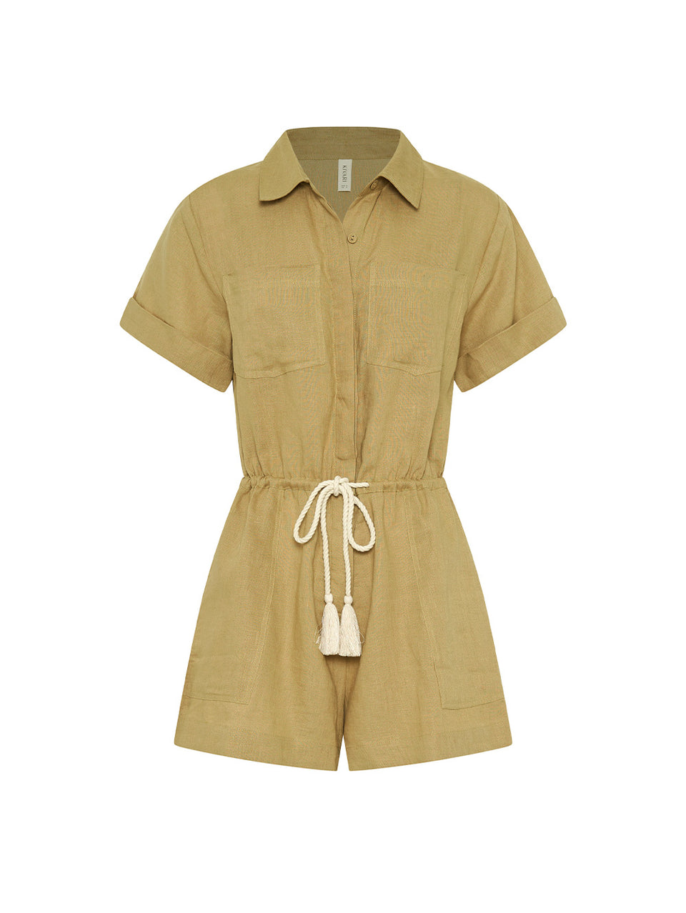 Tully Playsuit Khaki | Khaki playsuit 