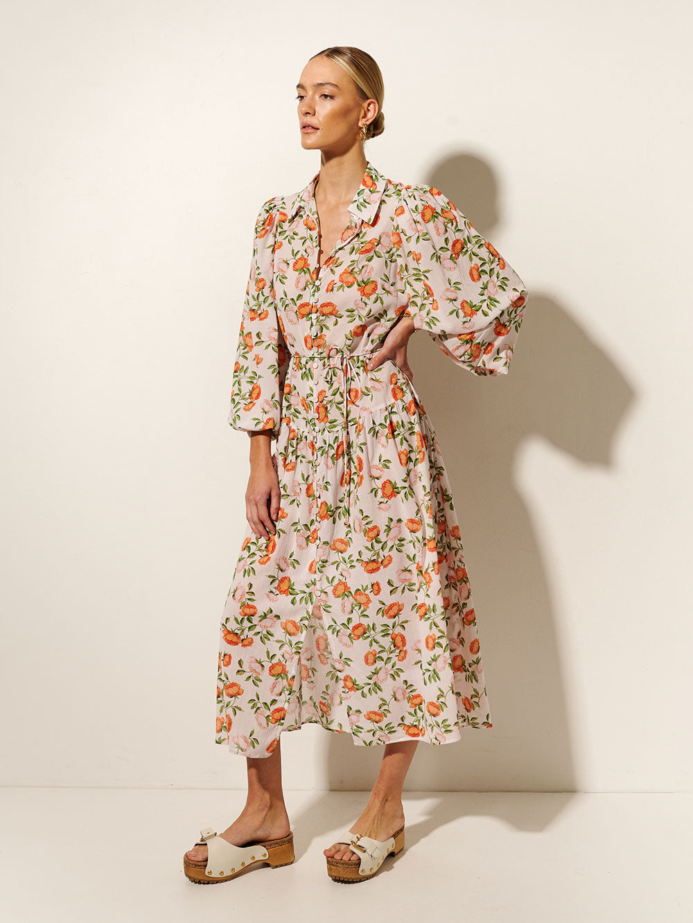 Varenna Babydoll Midi Dress KIVARI