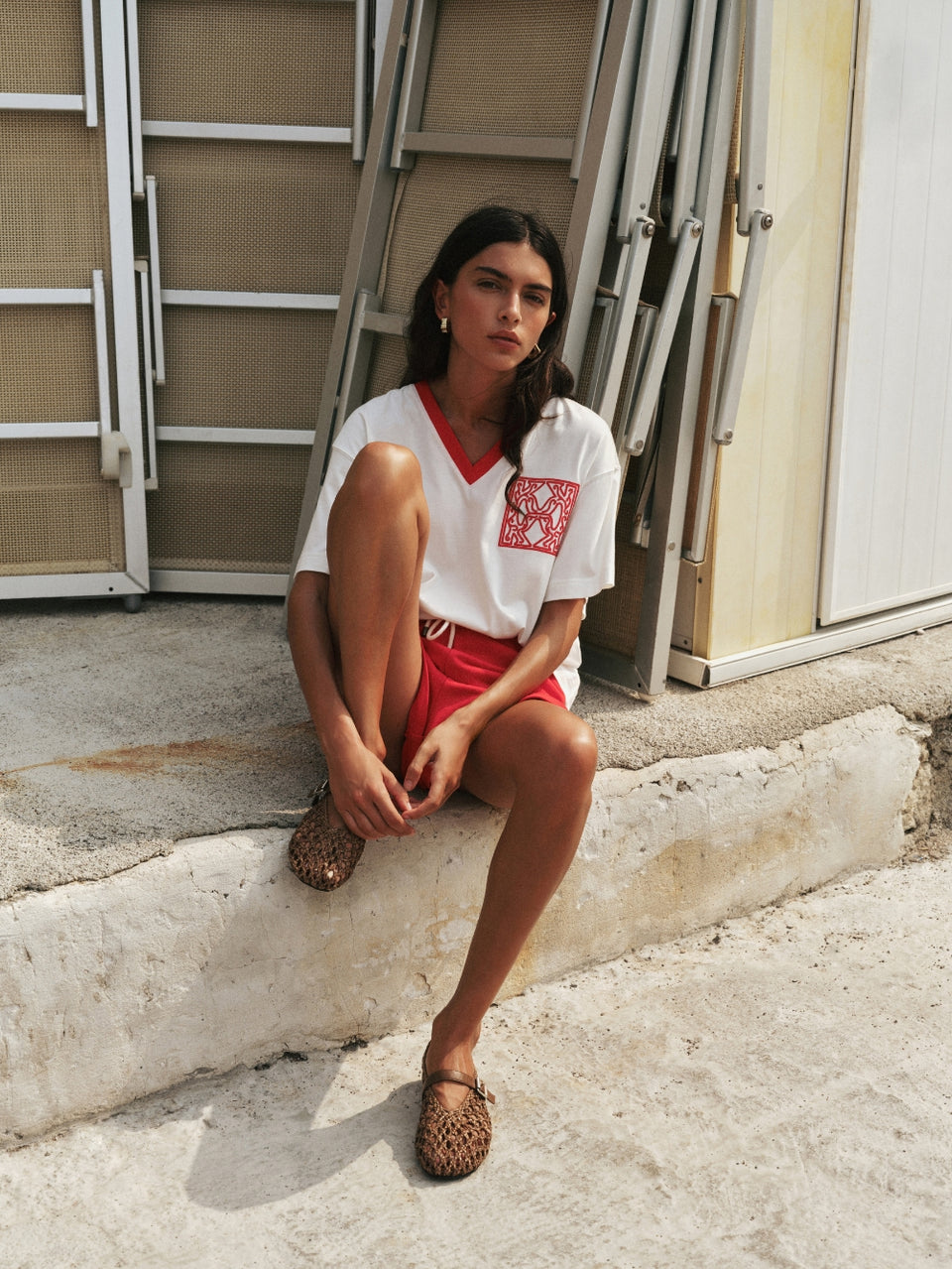 Rue Embroidered Tee