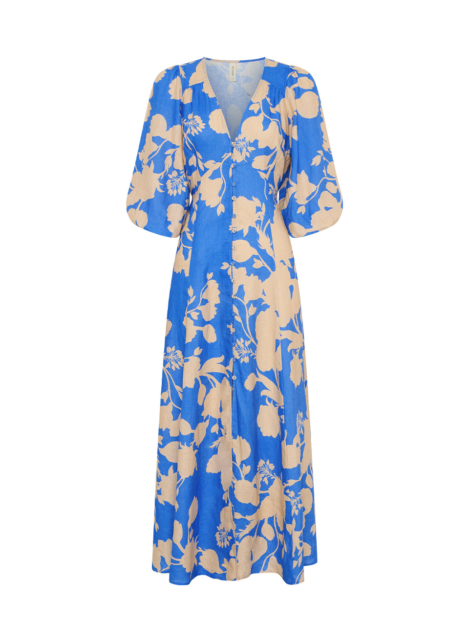 Aurora Maxi Dress KIVARI | Blue floral maxi dress