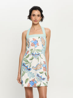 Azure Halter Mini Dress