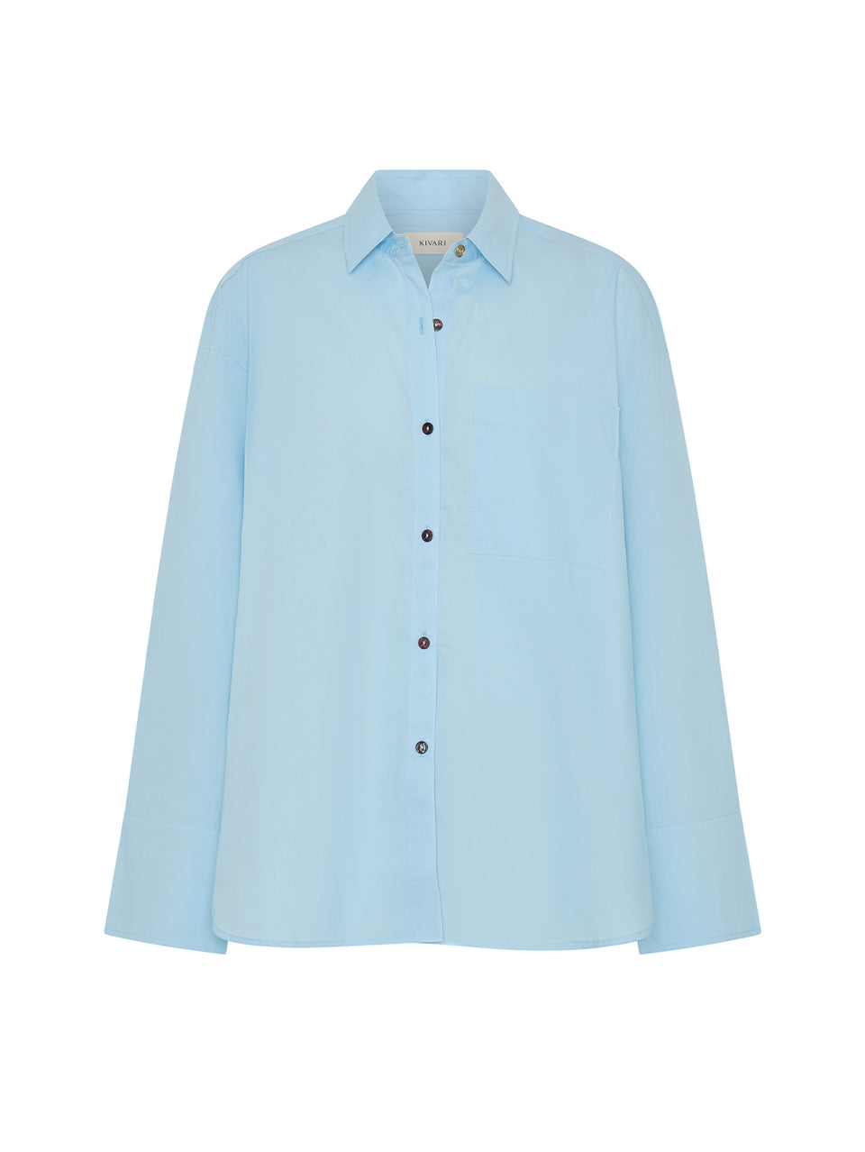 Light blue shirt on a white background
