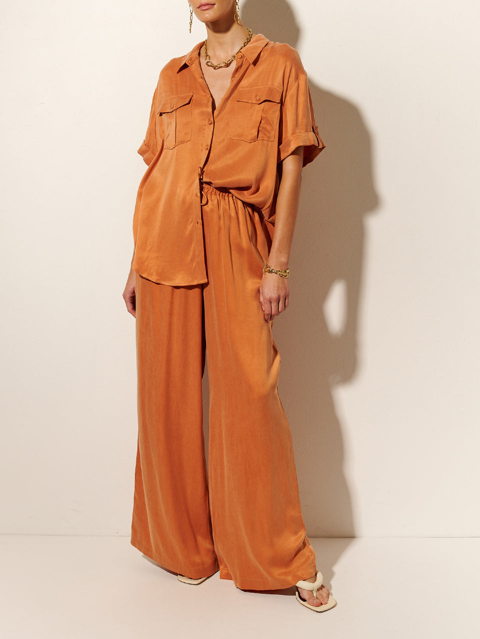 KIVARI Bianca Pant | Model wears Orange Pant