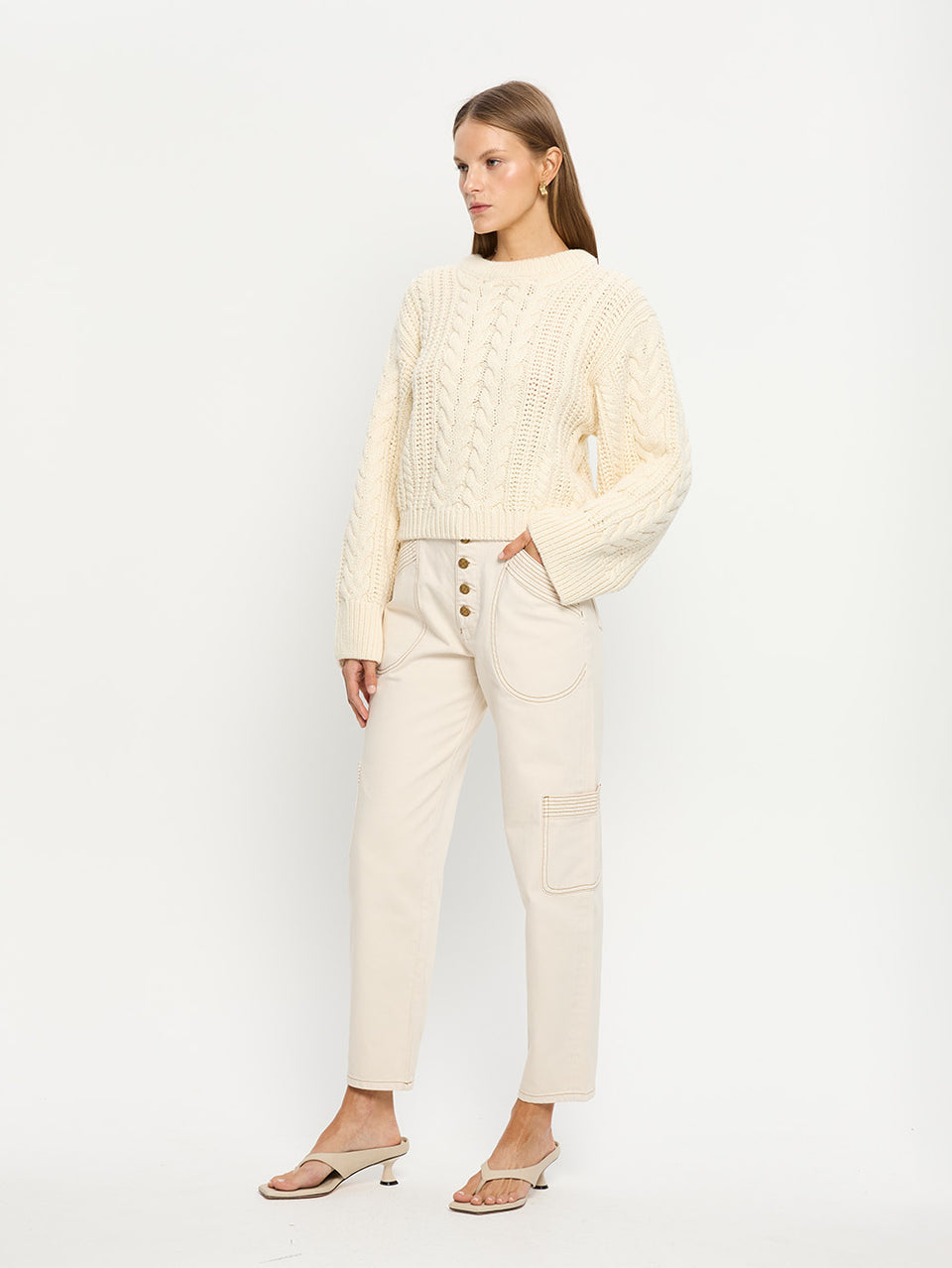 Brielle Knit Cream Side 02
