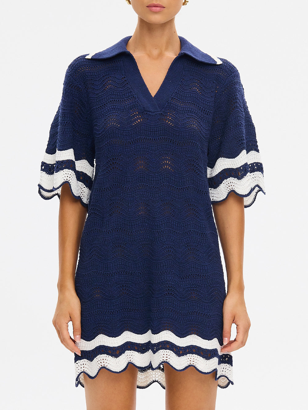 Camille Knit Mini Dress | Crochet Mini Dress | KIVARI