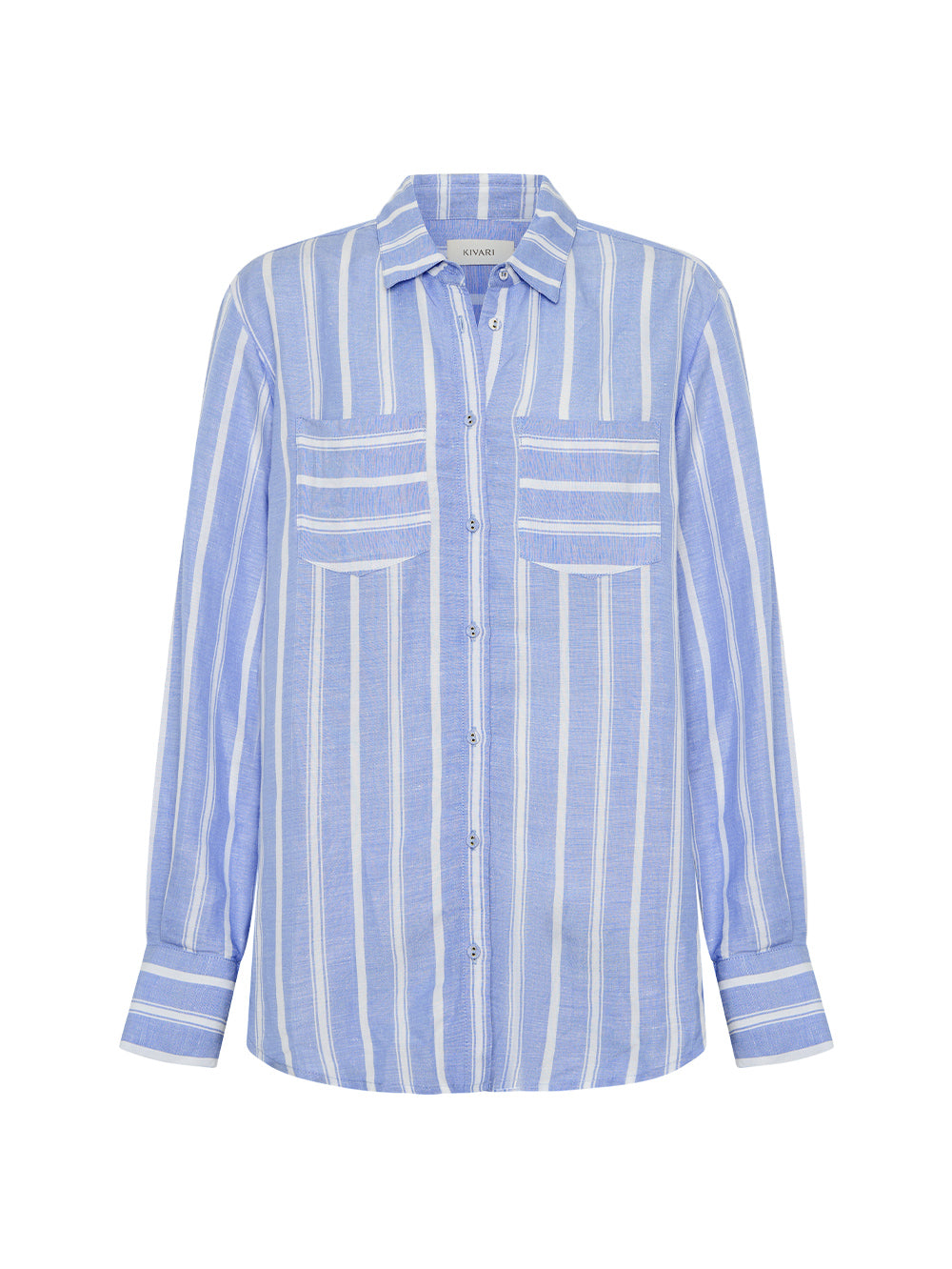 Capri Shirt KIVARI | Blue and white stripe shirt