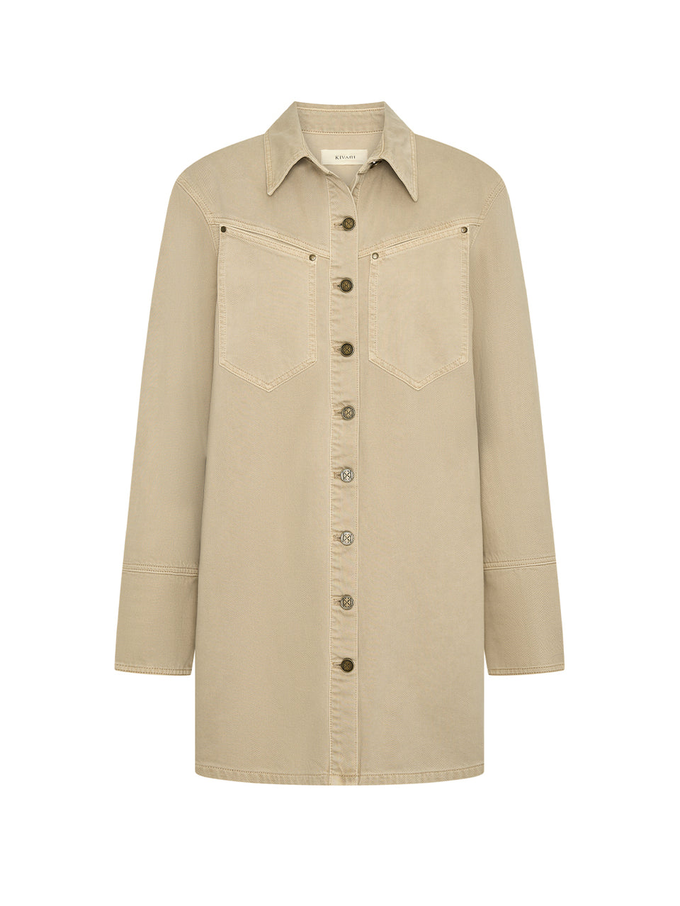 Carla Denim Mini Dress - Sand