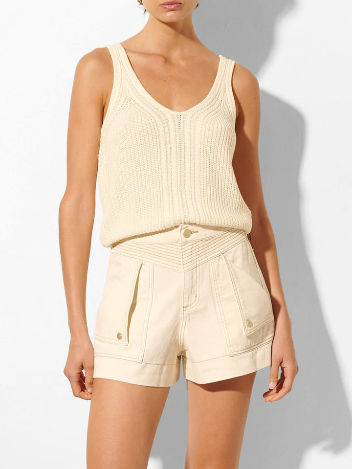 Cobain Denim Short - Cream main image 1