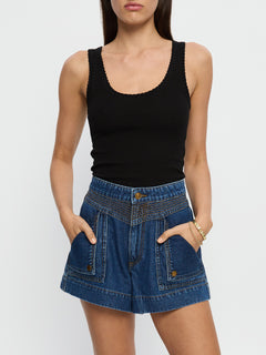 Tallulah Scoop Tank - Black