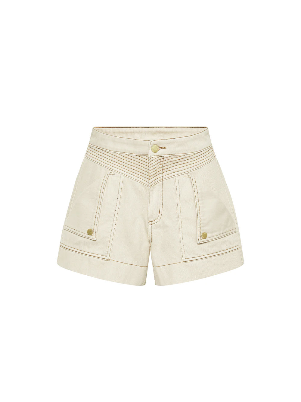 Celene Denim Short - Cream 