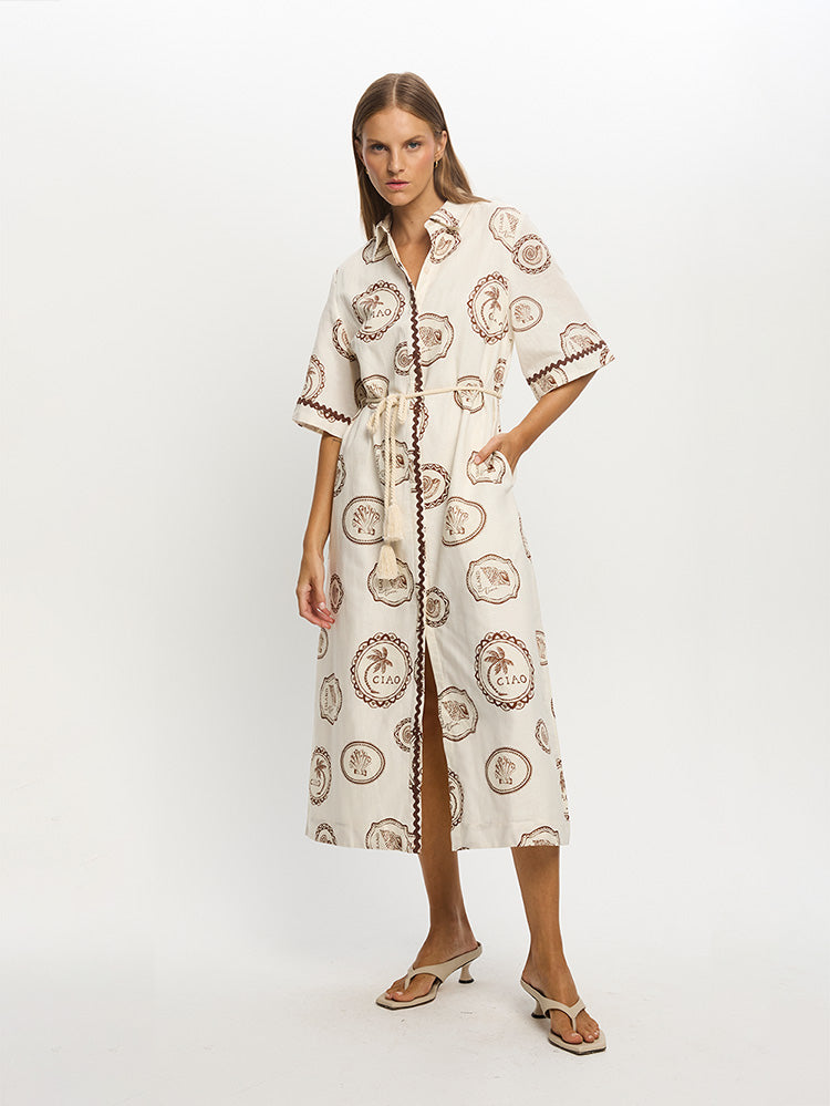 Brown and white pattern design