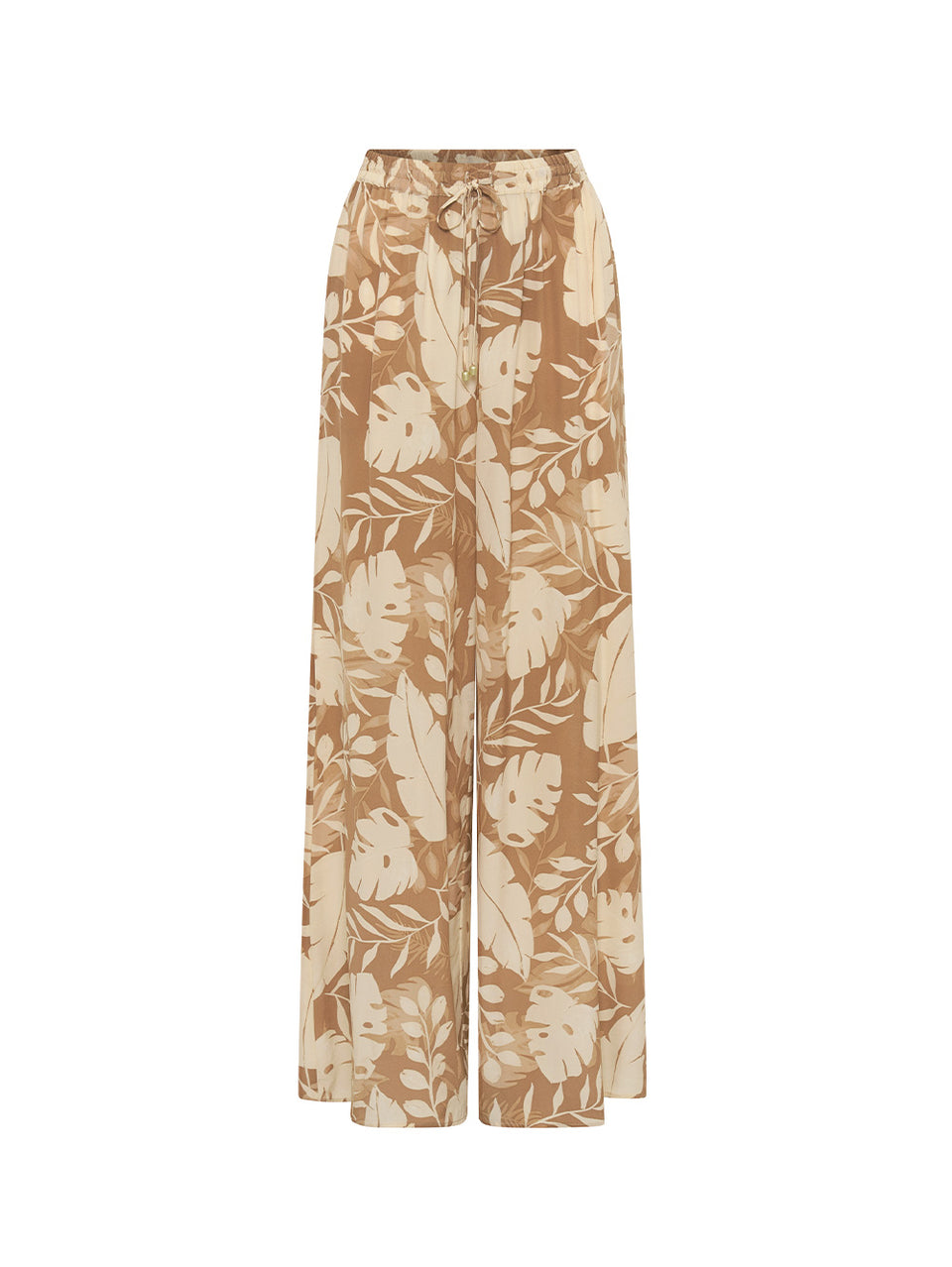 Cove Pant KIVARI | Neutral coloured leaf printed pant