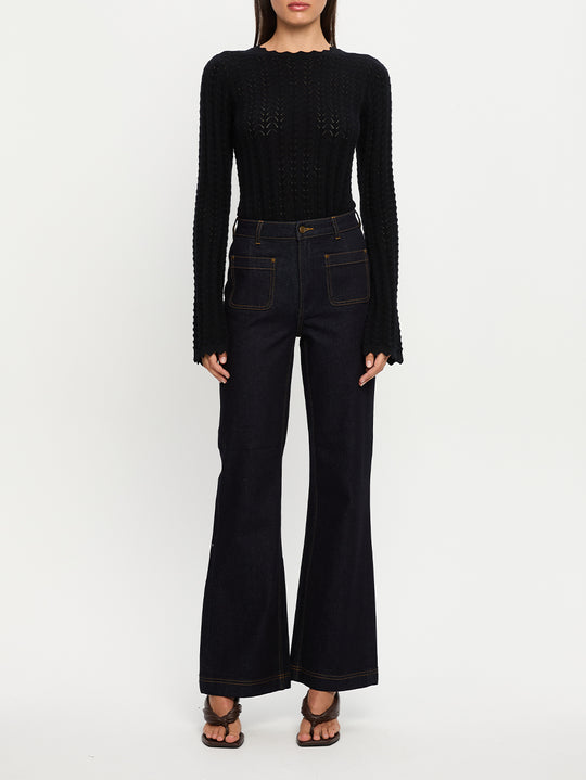 Dominique Jean - Raw Indigo | Navy Denim Jean - KIVARI