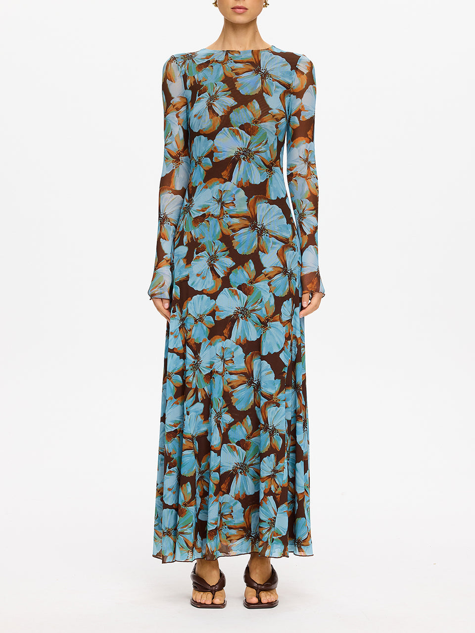 aqua floral mesh maxi dress Buy Aqua Mesh Maxi Dress - Black Floral At 40% Off