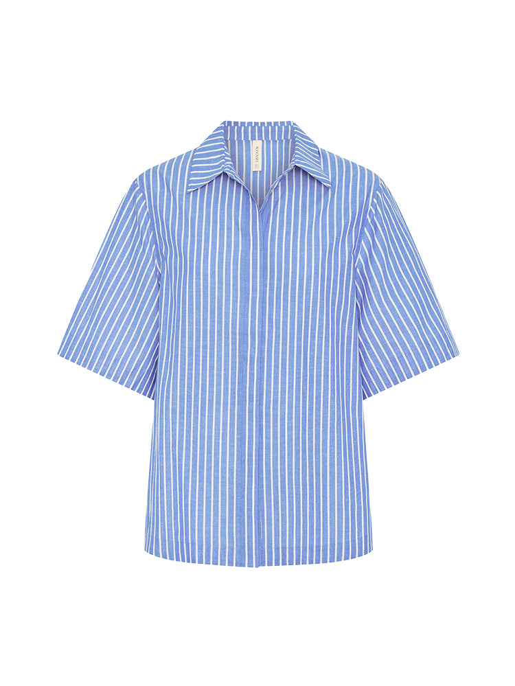 Elara Shirt - Blue Stripe