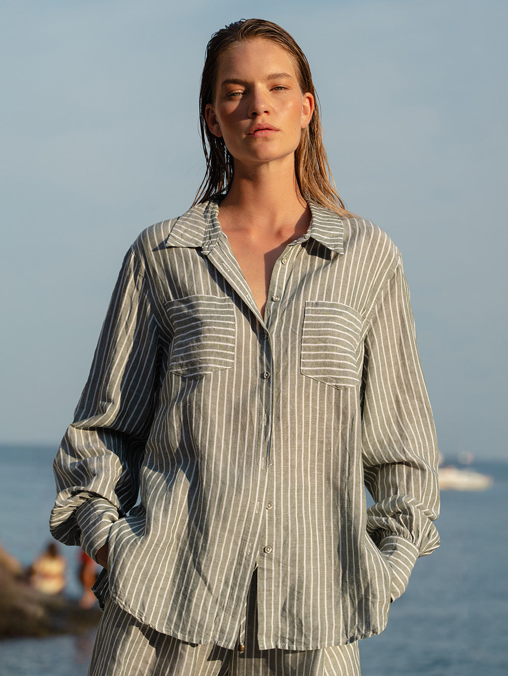 Elara | V-Neck Longline Shirt