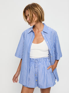 Elara Short - Blue Stripe