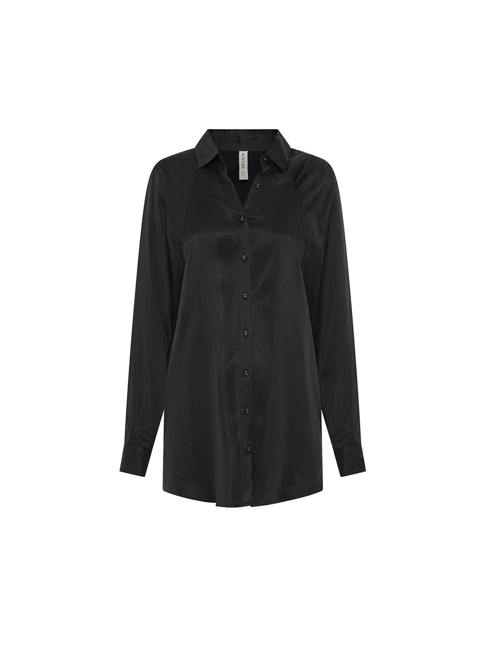 Emma Shirt Black KIVARI | Black cupro shirt
