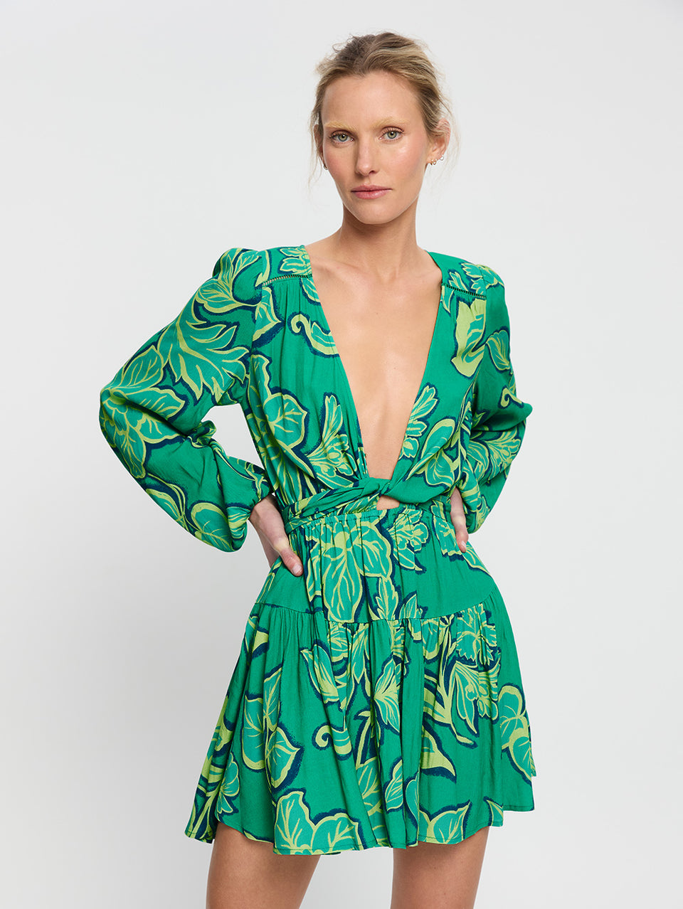 Fiora Tie Front Mini Dress | KIVARI Fiora Tie Front Mini Dress | KIVARI