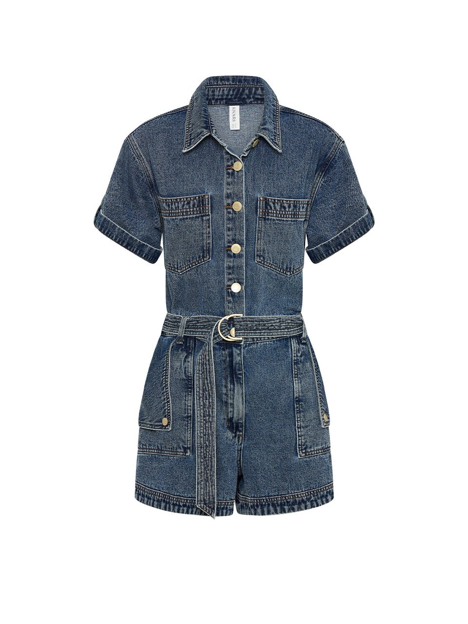 Georgie Denim Playsuit KIVARI | Denim playsuit