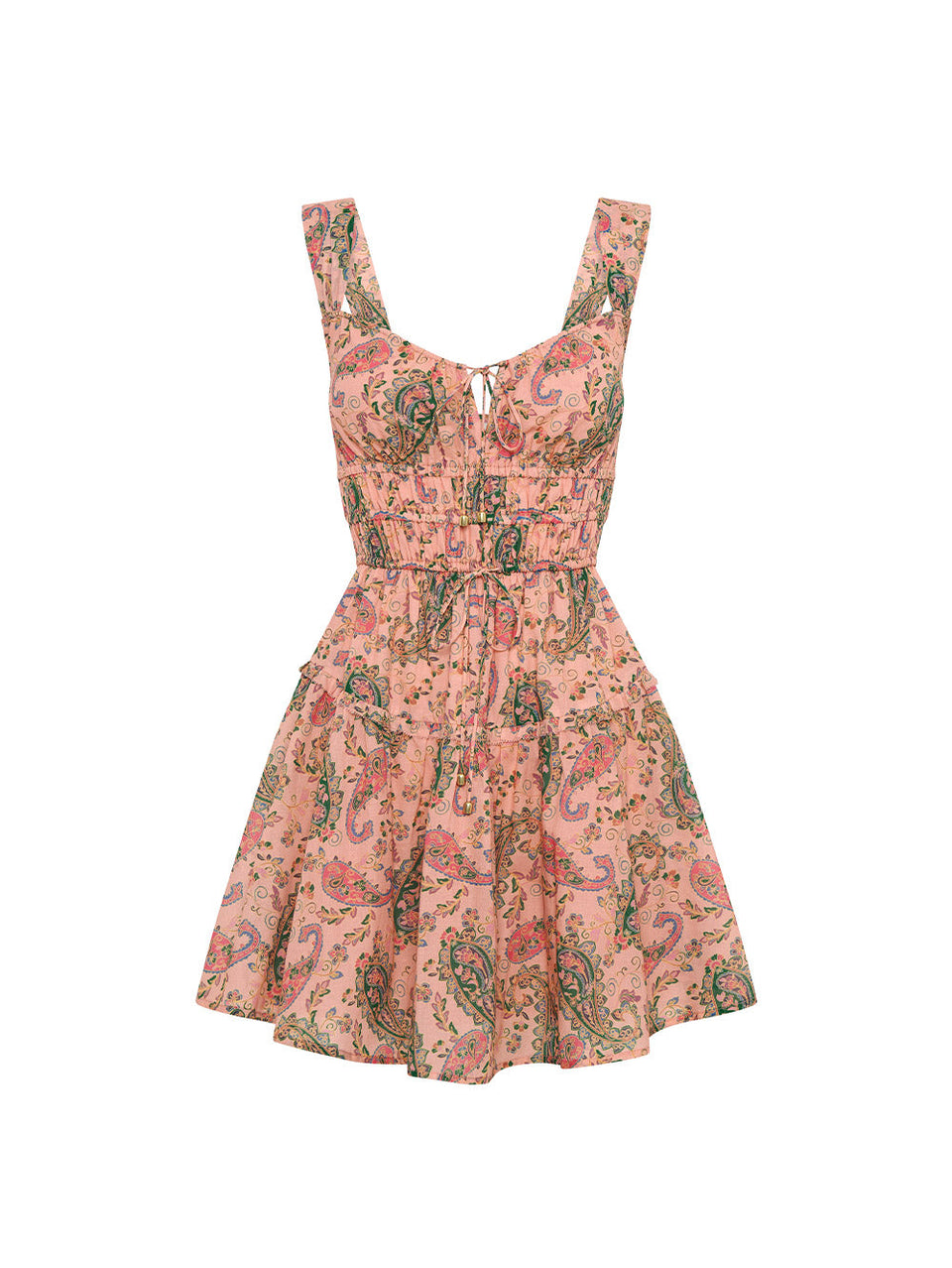 Isha Mini Dress KIVARI | Pink paisley mini dress