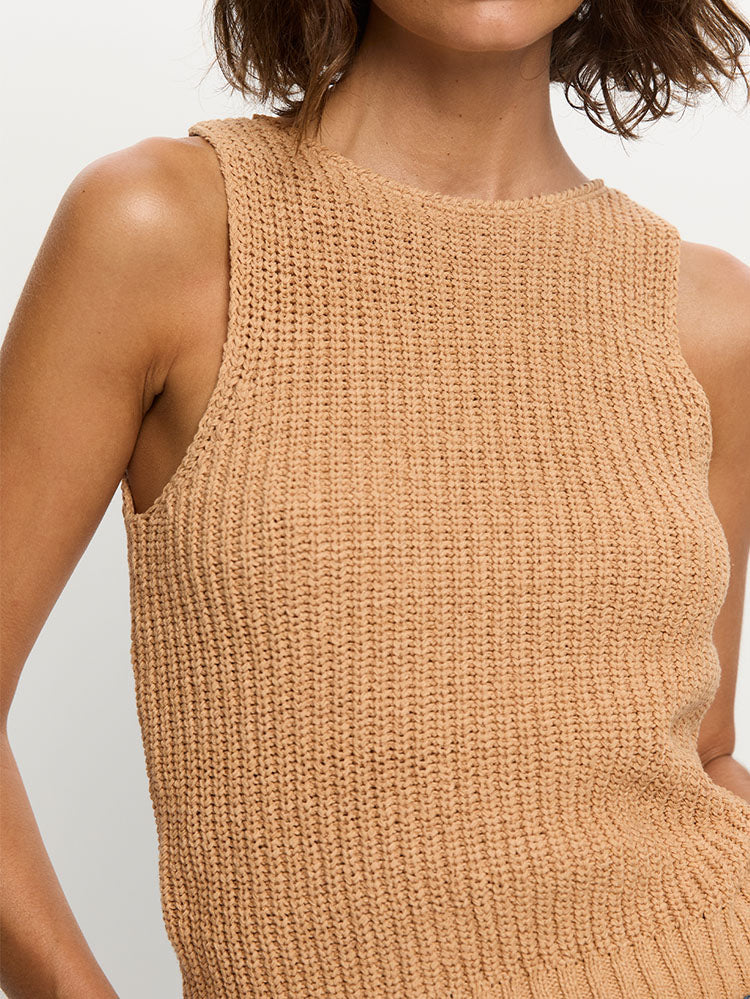 Ivy Knit Cami Latte Detail 05