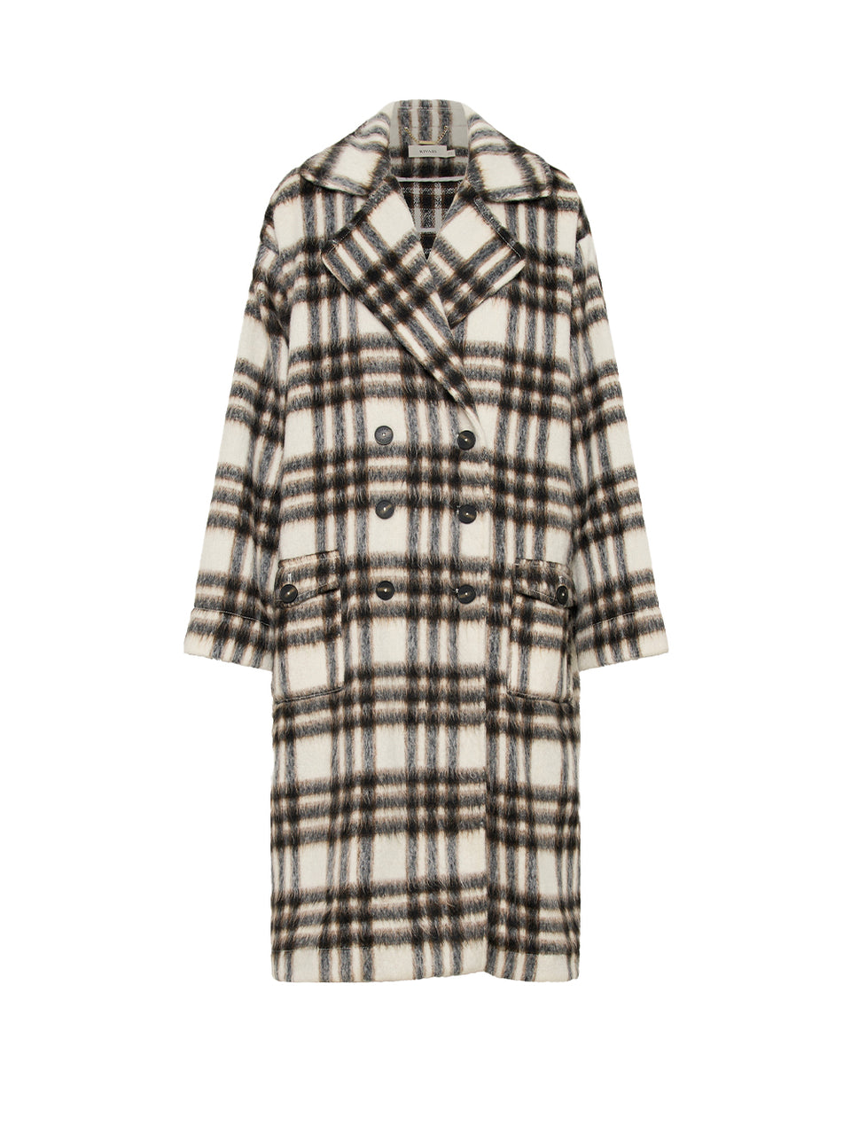 Kinley Coat KIVARI | Brown check coat