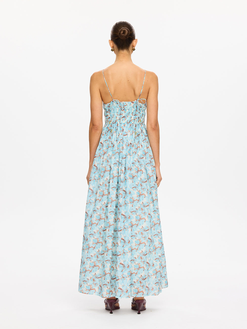 Lydia Maxi Dress | Blue Floral Maxi Dress – KIVARI