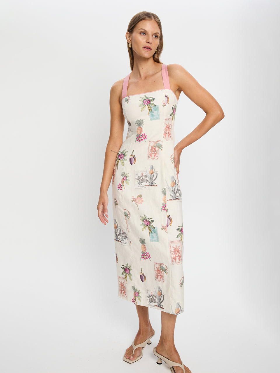 Lyra Tie Back Midi Dress KIVARI Lyra Tie Back Midi Dress KIVARI