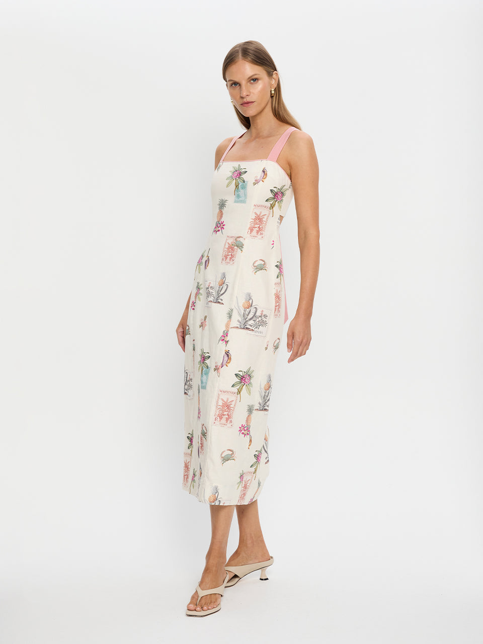 Lyra Tie Back Midi Dress KIVARI Lyra Tie Back Midi Dress KIVARI