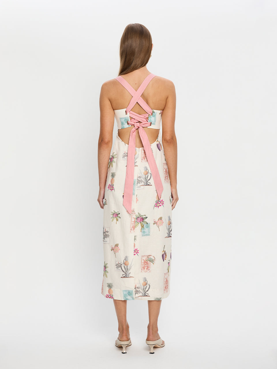 Lyra Tie Back Midi Dress KIVARI Lyra Tie Back Midi Dress KIVARI