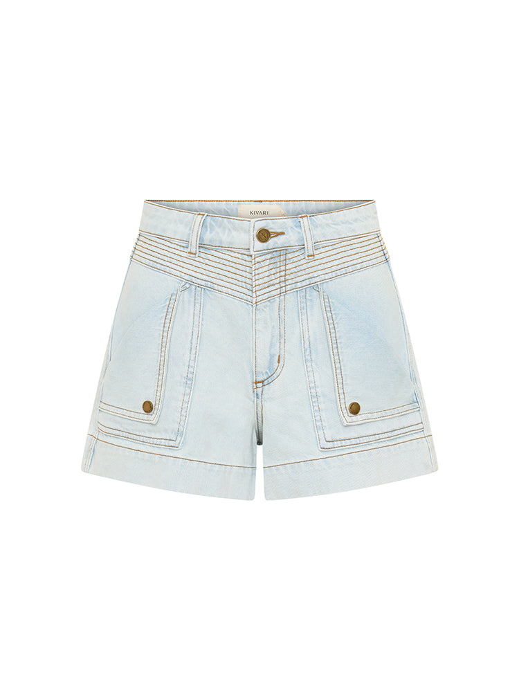 M212PAL-Celene-Denim-Shorts-Pale-Blue-GHOST
