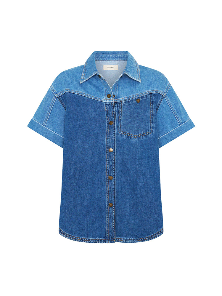 M233TWO_Coralie Denim Shirt_Coast Blue_GHOST