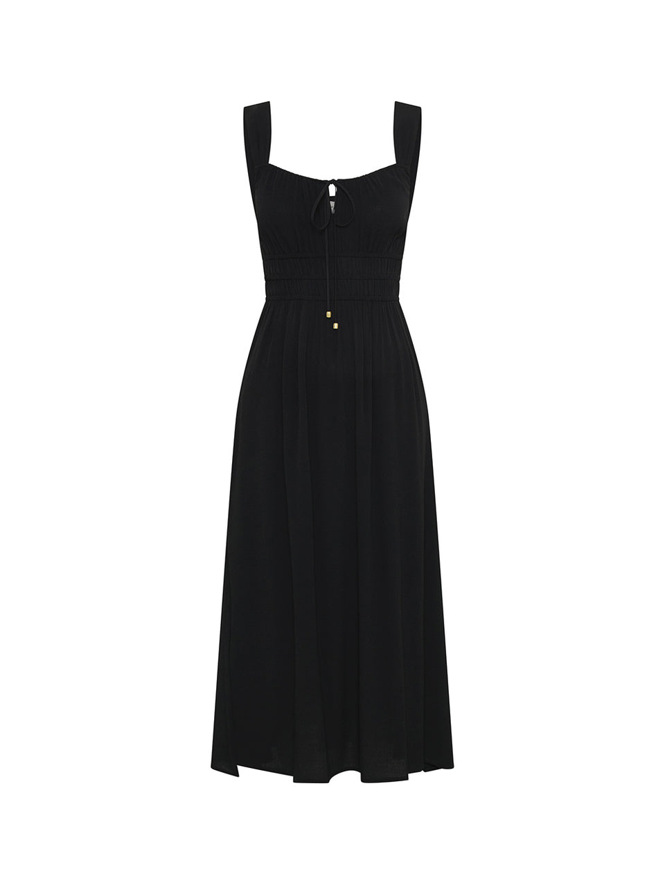 Maria Strappy Midi Dress KIVARI | Black midi dress