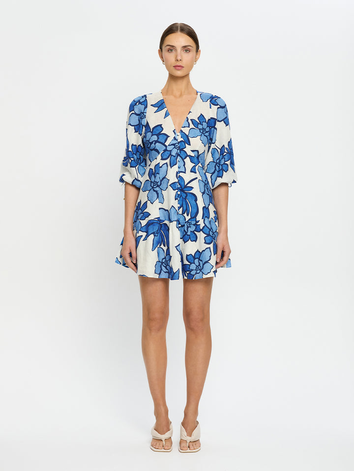 Marnie Embroidery Stripe Mini Dress
