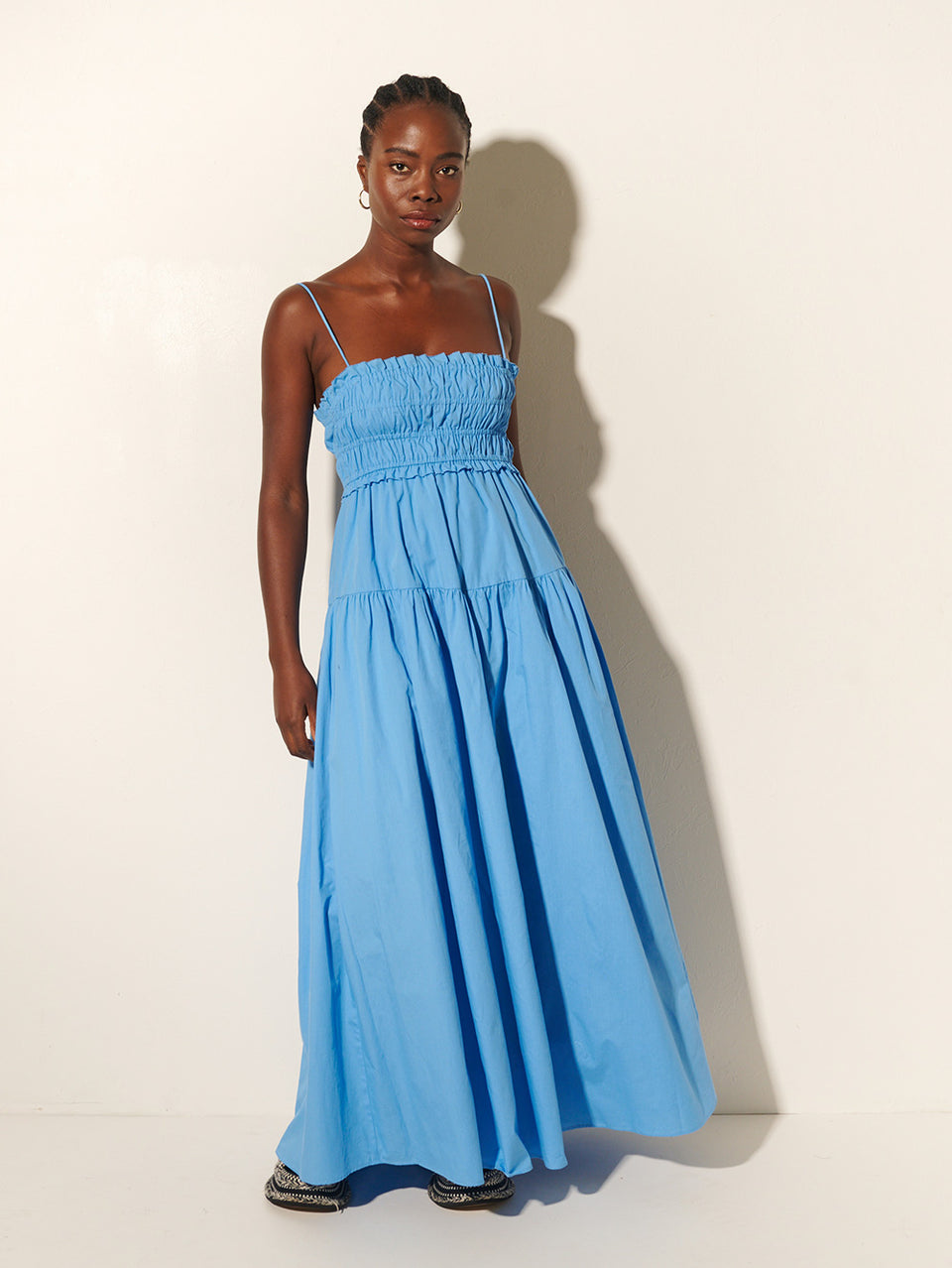 Oasis Maxi Dress KIVARI | Model wears blue maxi dress